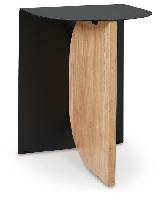 Ladgate - Black / Natural - Accent Table - Hornell Furniture Outlet