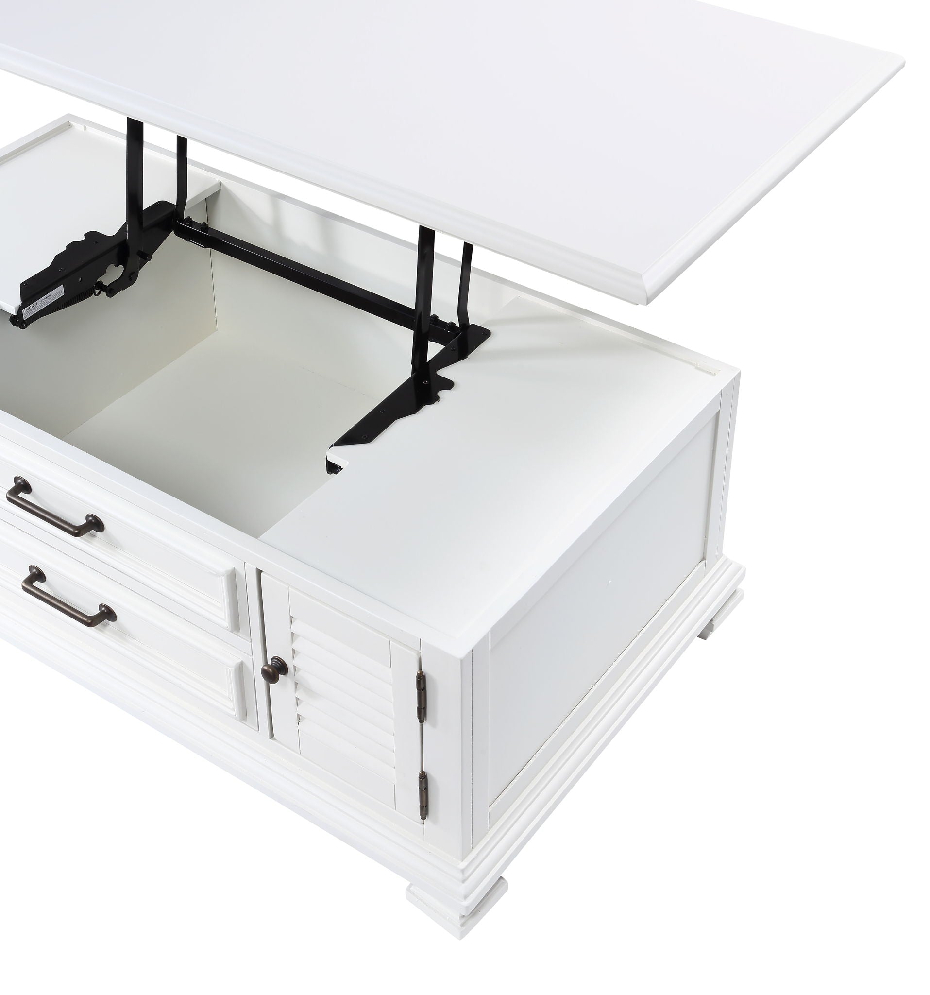 Charlestown - Lift Top Coffee Table - White - Hornell Furniture Outlet