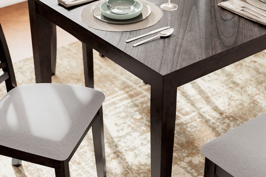 Langwest - Brown - Dining Room Table Set (Set of 6) - Hornell Furniture Outlet