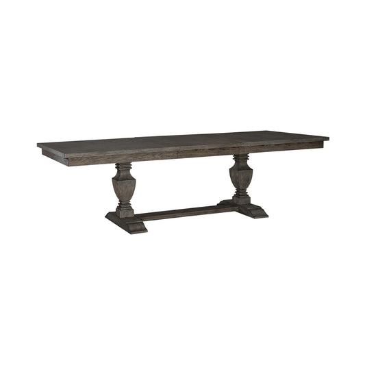 Westfield - 7 Piece Trestle Table Set - Light Brown - Hornell Furniture Outlet