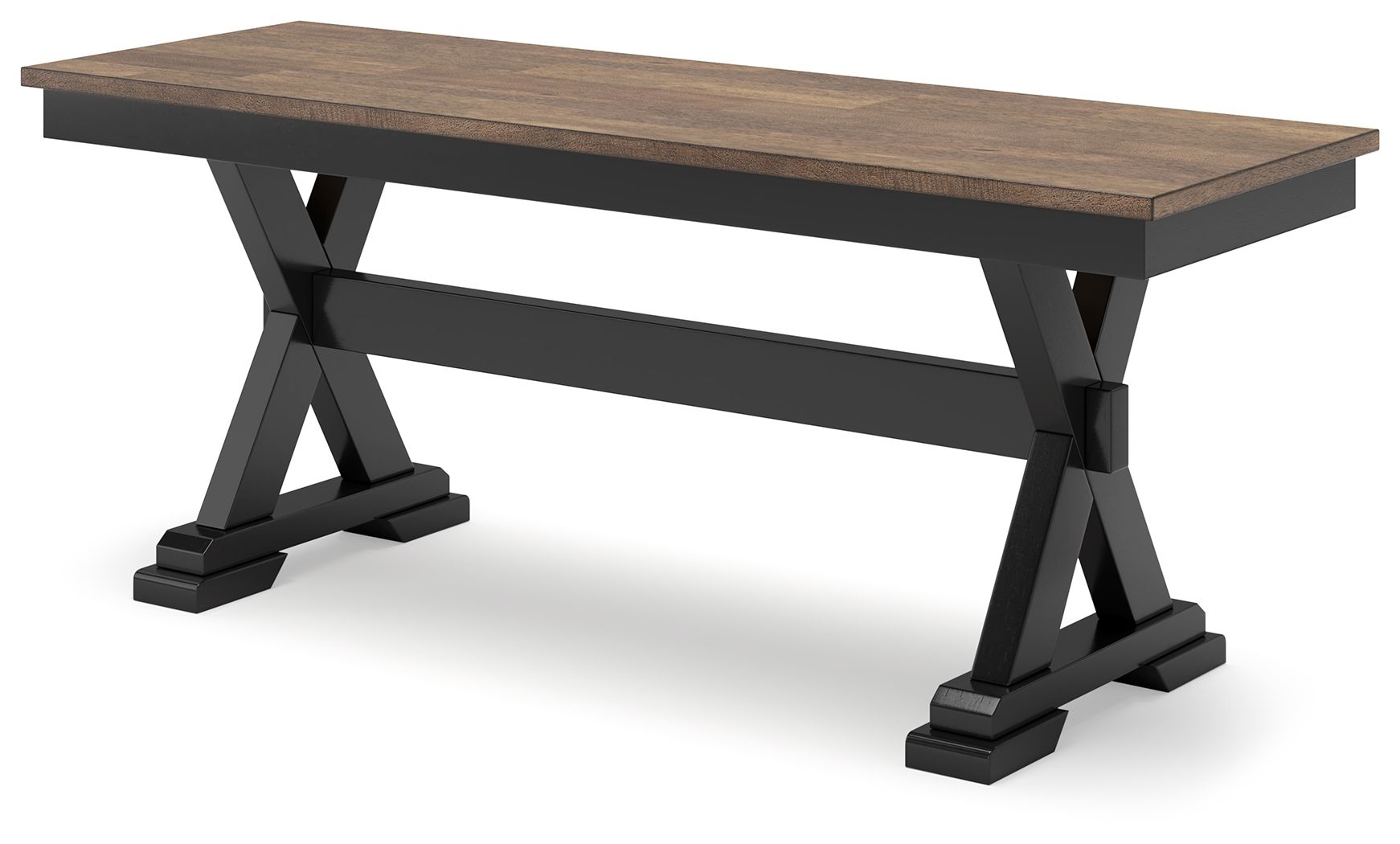 Wildenauer - Brown / Black - Large Dining Room Bench - Hornell Furniture Outlet