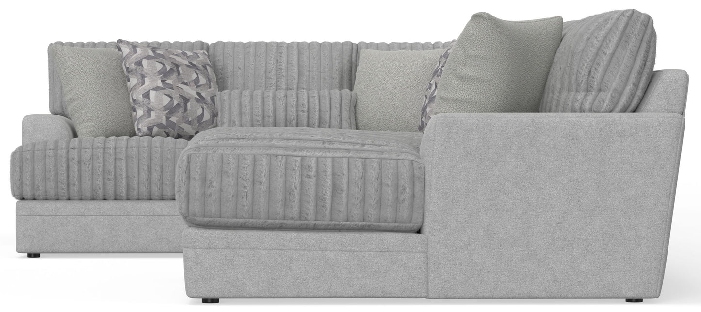 Titan - Sectional With Comfort Coil Seating And Accent Pillows Included - Hornell Furniture Outlet