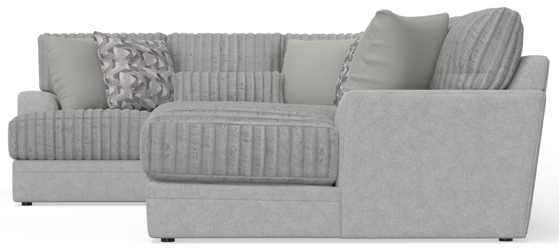 Titan - Sectional With Comfort Coil Seating And Accent Pillows Included - Hornell Furniture Outlet