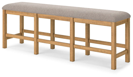 Havonplane - Brown - XL Counter Height Upholstered Dining Bench - Hornell Furniture Outlet
