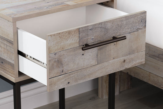 Neilsville - Whitewash - One Drawer Night Stand - Vinyl - Wrapped - Hornell Furniture Outlet