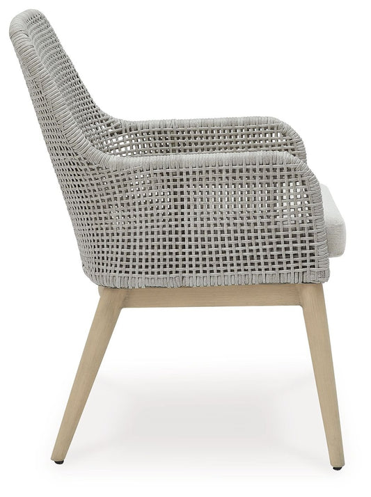 Seton Creek - Gray - Arm Chair With Cushion (Set of 2) - Hornell Furniture Outlet