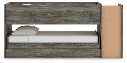 Frandern - Gray - Twin Over Twin Loft Bed - Hornell Furniture Outlet