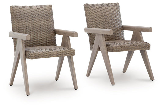 Cliff Trails - Beige - Arm Chair (Set of 2) - Hornell Furniture Outlet