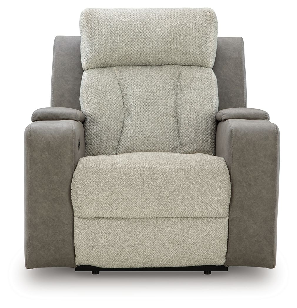 WhipLash - Sisal - Power Recliner With Adj Headrest - Hornell Furniture Outlet