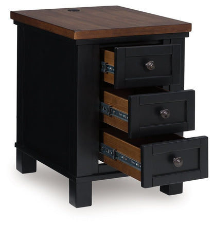 Wildenauer - Brown / Black - Chair Side End Table - Hornell Furniture Outlet