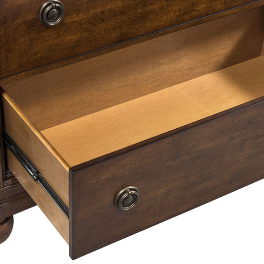 Rustic Traditions - 5 Drawer Chest - Dark Brown - Hornell Furniture Outlet