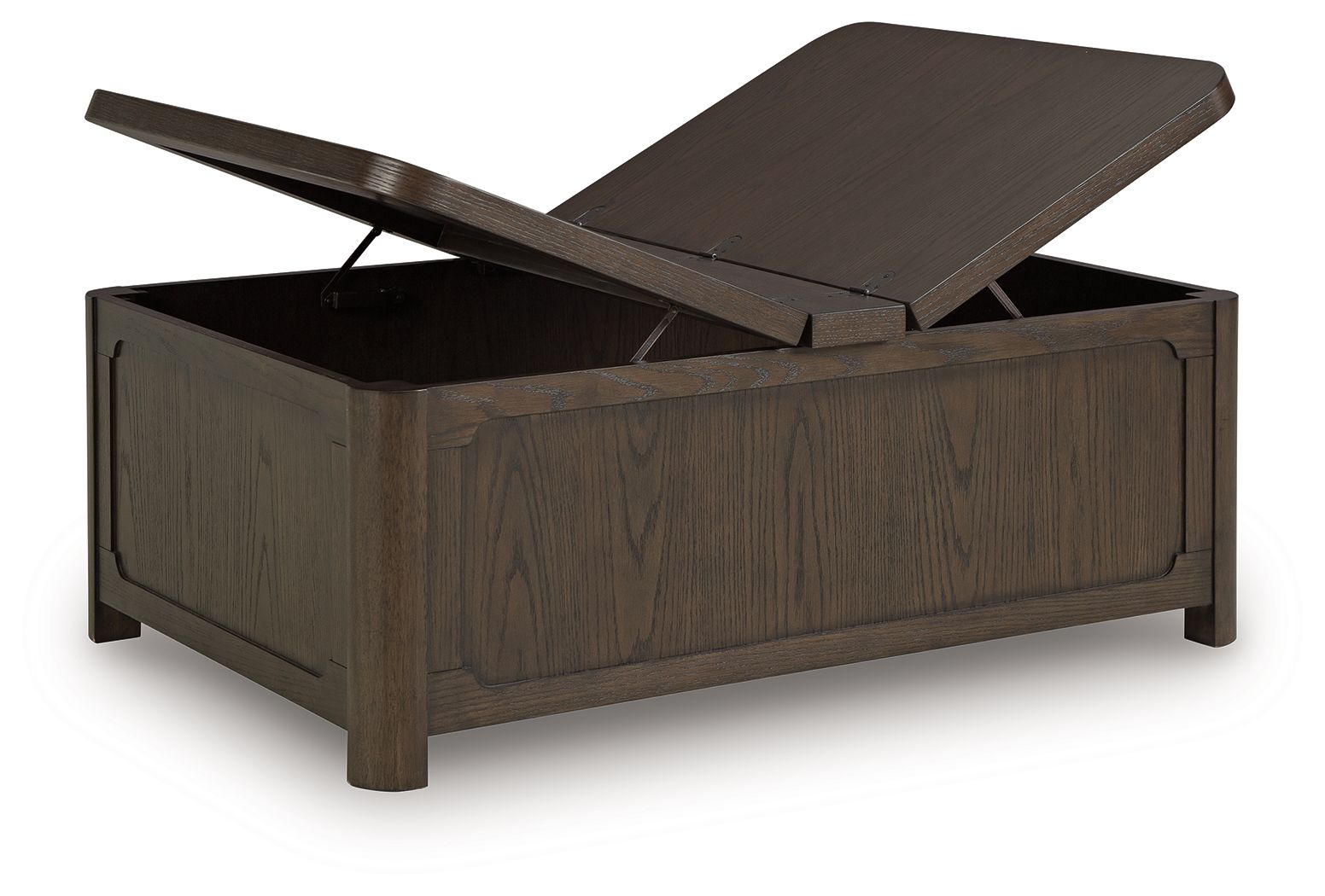 Breckington - Dark Brown - Cocktail Table With Storage - Hornell Furniture Outlet