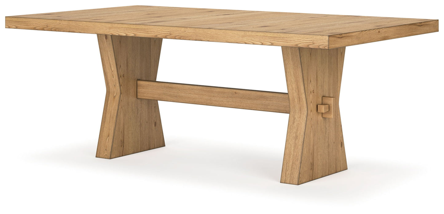 Galliden - Light Brown - Rectangular Dining Room Table - Hornell Furniture Outlet
