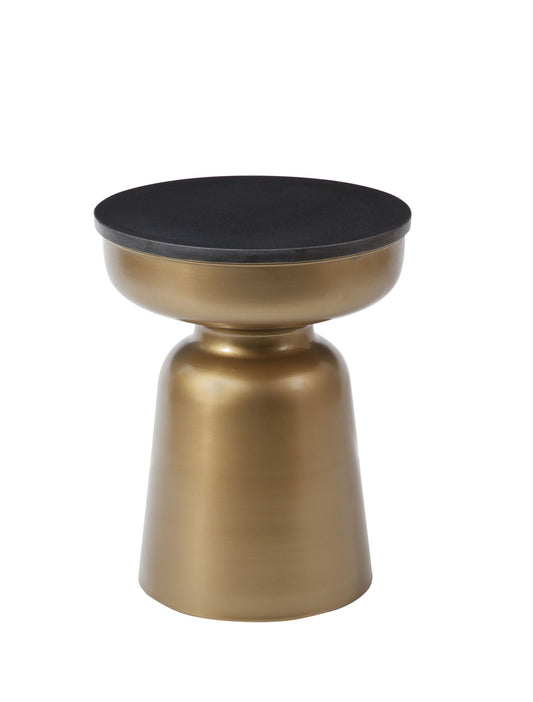 Jovana - Round End Table - Black - Hornell Furniture Outlet
