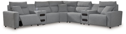 ModMax II - Salt And Pepper - Reclining Sectional - Hornell Furniture Outlet