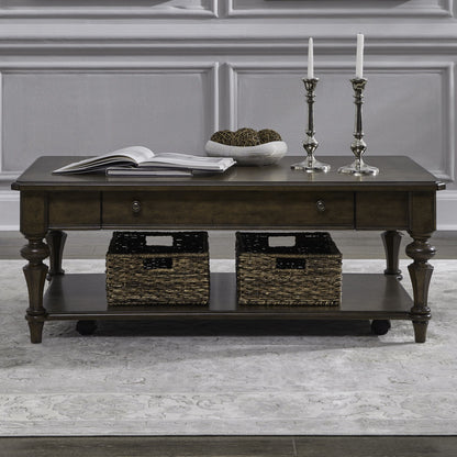 Arden Road - Rectangular Cocktail Table - Satin Cherry - Hornell Furniture Outlet