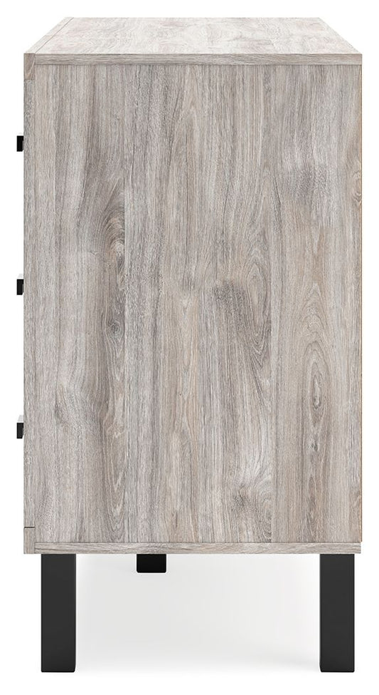 Vessalli - Black / Gray - Six Drawer Dresser - Hornell Furniture Outlet