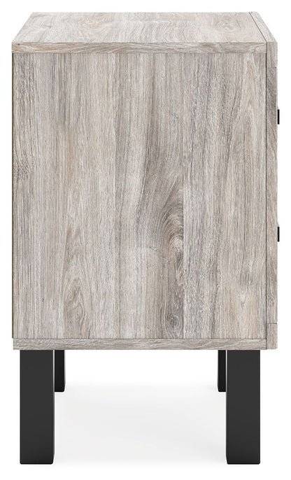 Vessalli - Black / Gray - Two Drawer Nightstand - Hornell Furniture Outlet