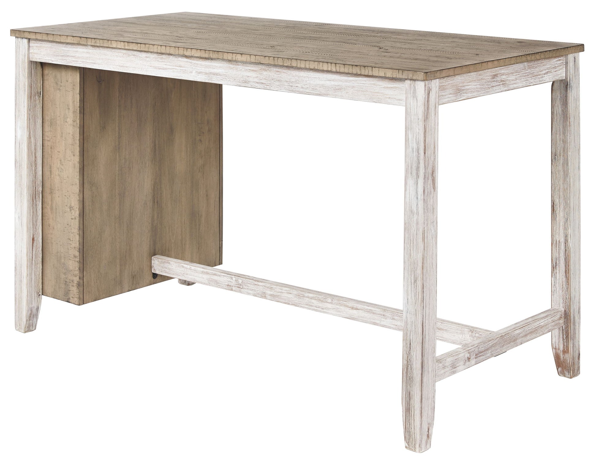 Skempton - White - Rectangular Counter Table With Storage - Hornell Furniture Outlet