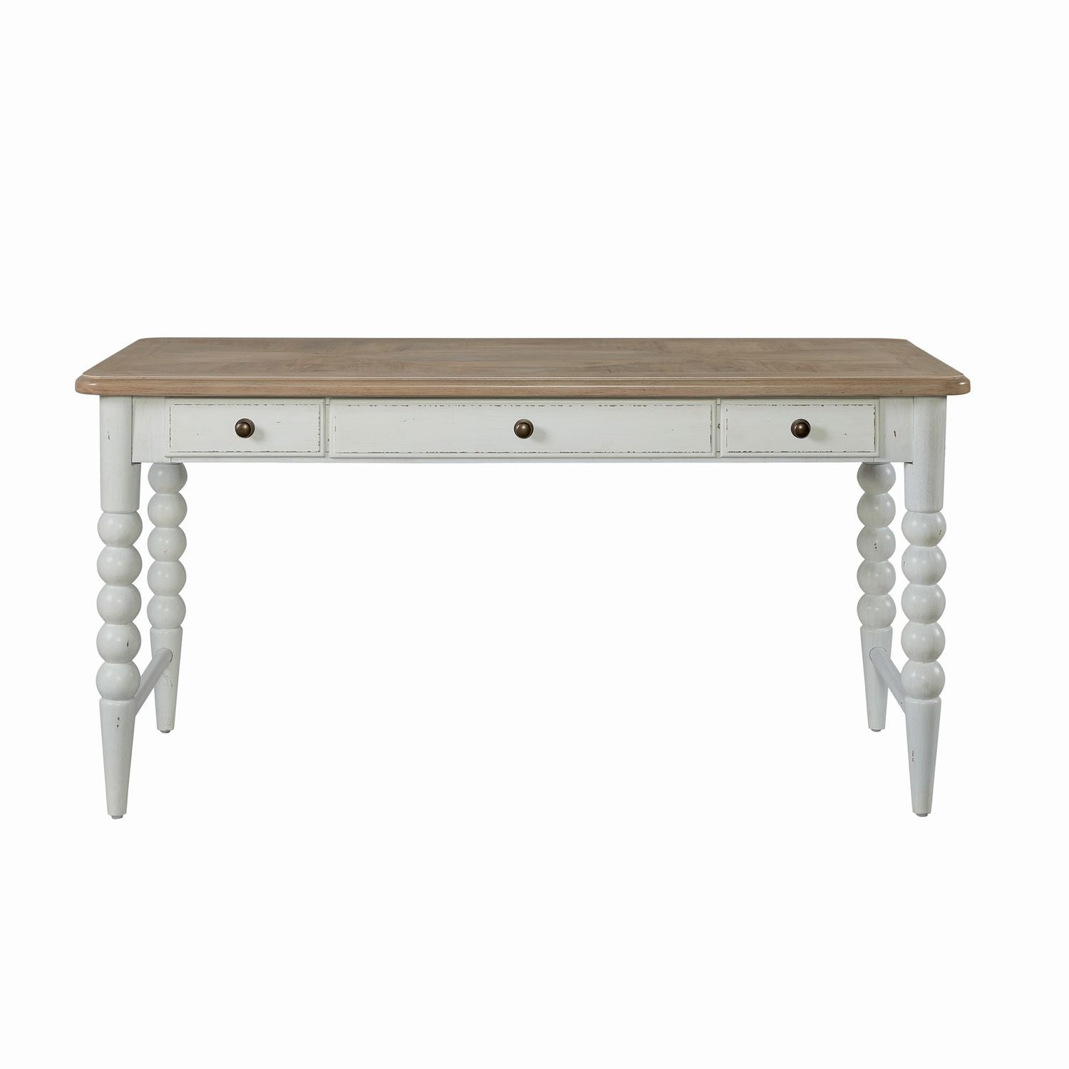 Turnberry Park - Writing Desk - Washed White & Toasted Oat - Hornell Furniture Outlet
