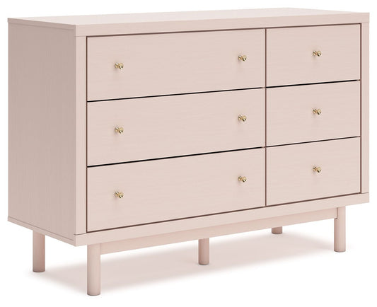 Wistenpine - Blush - Six Drawer Dresser - Hornell Furniture Outlet