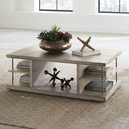 City Scape - Cocktail Table - Burnished Beige - Hornell Furniture Outlet