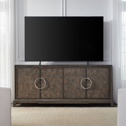 Pavilion - Breakfront Accent Cabinet - Dark Brown - Hornell Furniture Outlet