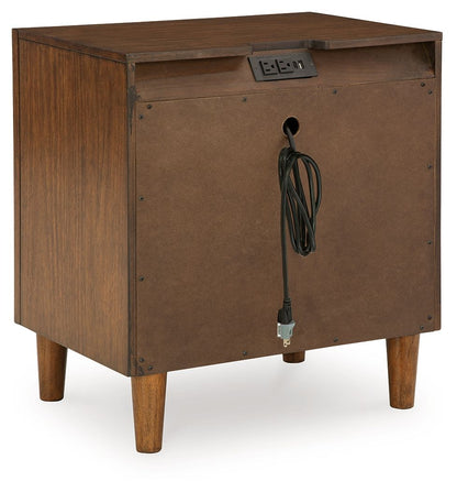 Lyncott - Brown - Two Drawer Night Stand - Hornell Furniture Outlet