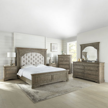 Highland - 5 Piece Bedroom Set - Driftwood - Hornell Furniture Outlet