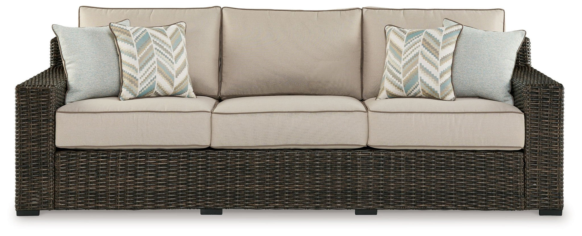 Coastline Bay - Brown - Sofa With Cushion - Hornell Furniture Outlet