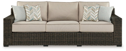 Coastline Bay - Brown - Sofa With Cushion - Hornell Furniture Outlet