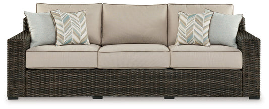 Coastline Bay - Brown - Sofa With Cushion - Hornell Furniture Outlet