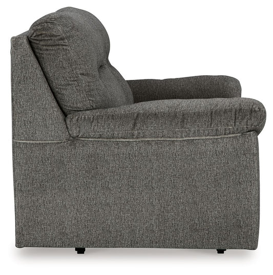 Bindura - Mineral - Glider Loveseat - Hornell Furniture Outlet