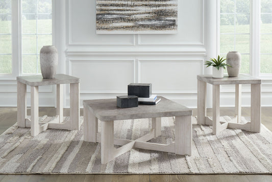 Garnilly - Whitewash - Occasional Table Set (Set of 3) - Hornell Furniture Outlet