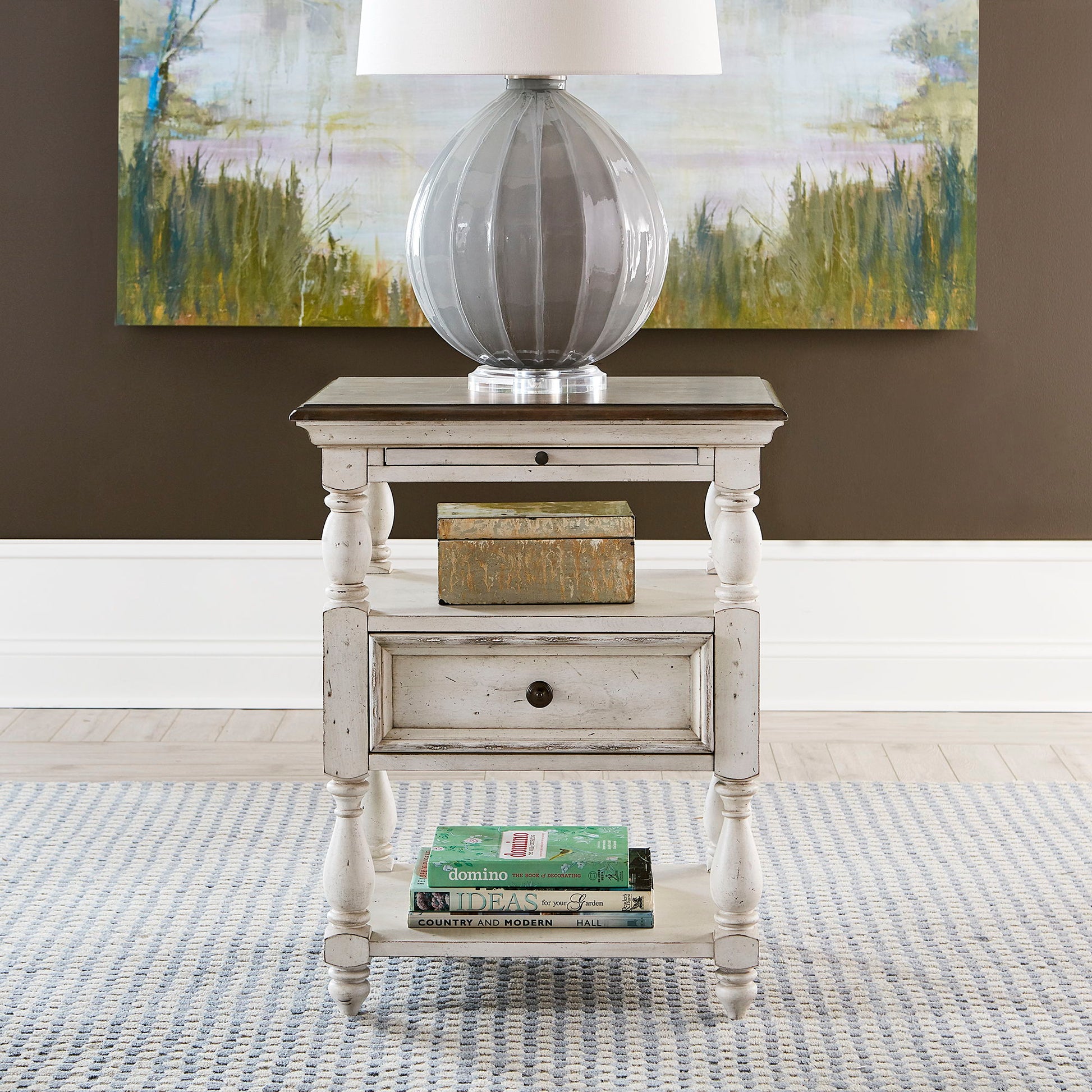 Abbey Road - Drawer End Table - White - Hornell Furniture Outlet