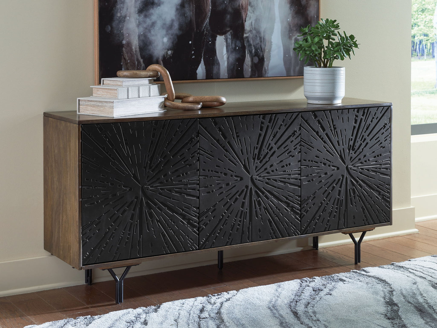 Lavinmont - Multi Brown - Accent Cabinet - Hornell Furniture Outlet