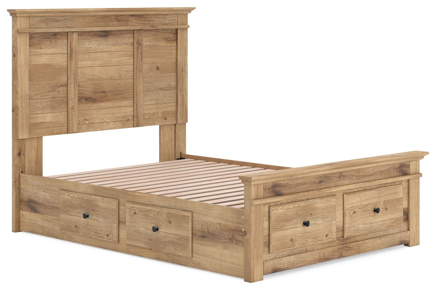 Makidern - Panel Storage Bed With 2 Under Bed Storage Units - Hornell Furniture Outlet