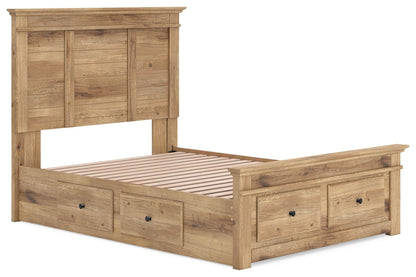 Makidern - Panel Storage Bed With 2 Under Bed Storage Units - Hornell Furniture Outlet