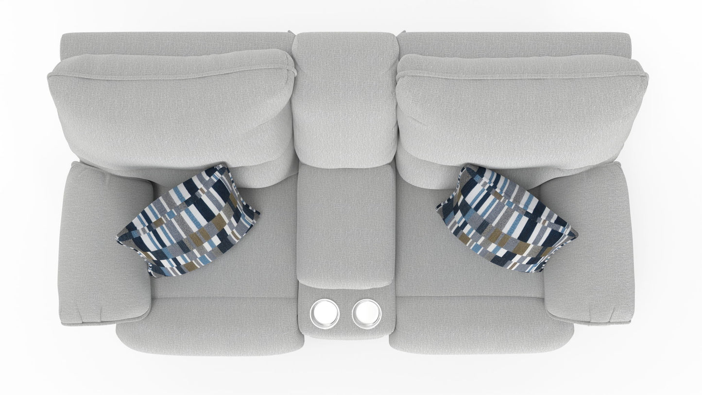 Lenny - Power Lay Flat Reclining Console Loveseat - Hornell Furniture Outlet