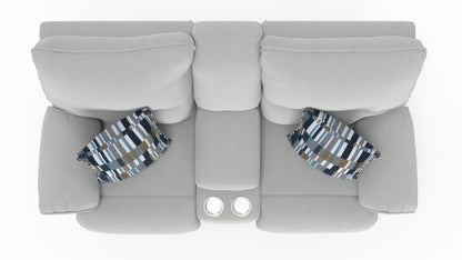 Lenny - Power Lay Flat Reclining Console Loveseat - Hornell Furniture Outlet