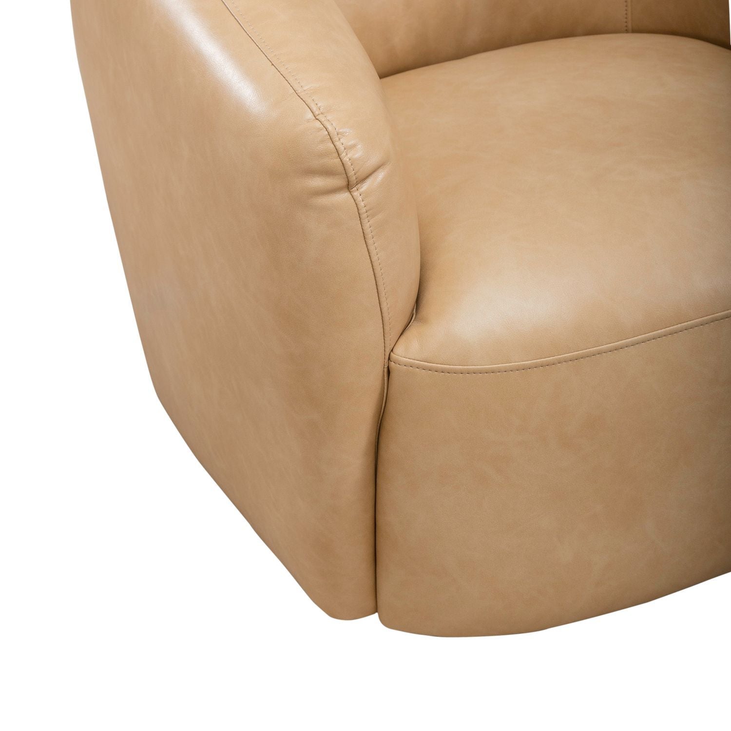 Donovan - Upholstered Swivel Accent Chair - Tan - Hornell Furniture Outlet