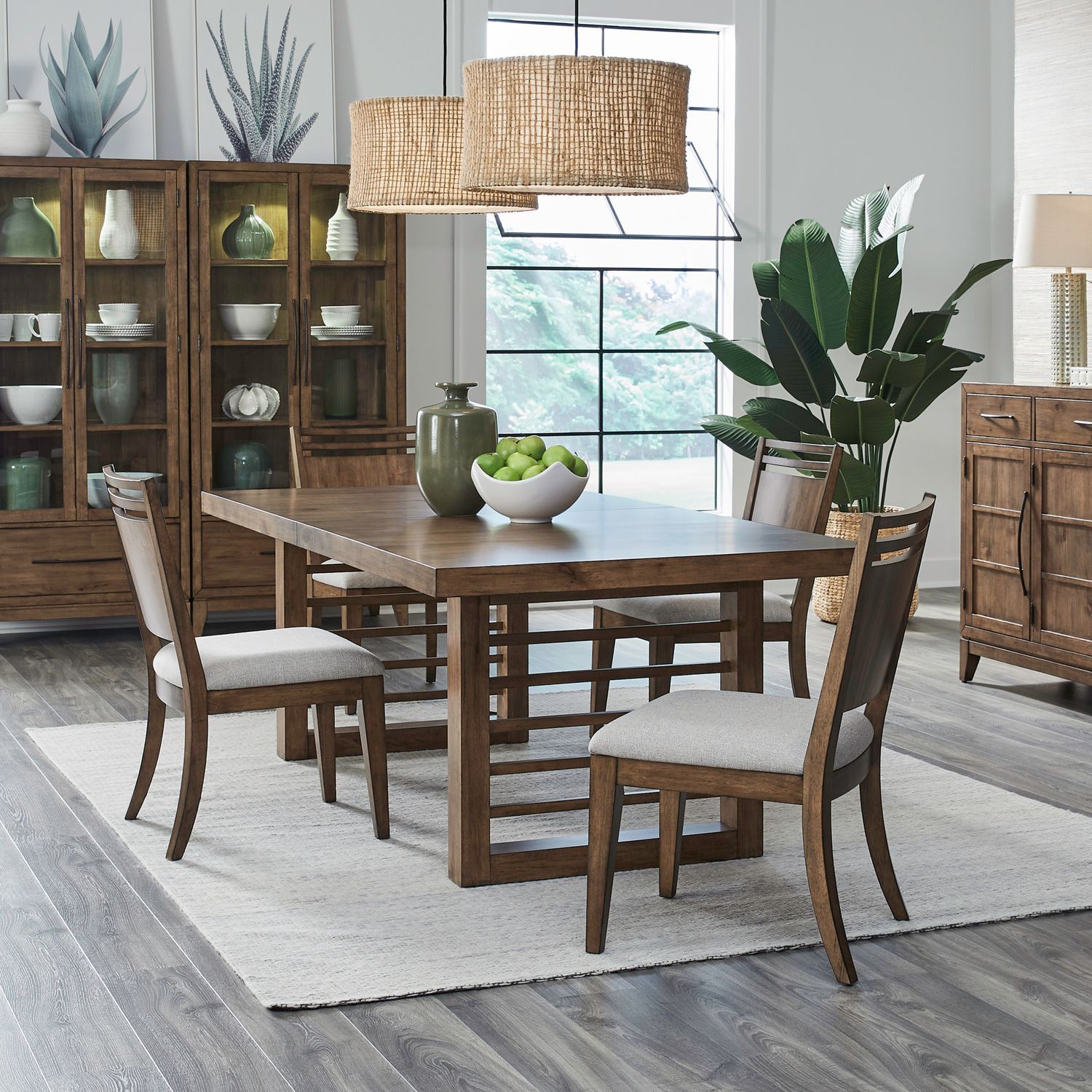 Shaker Lakes - Optional Double Pedestal Table Set - Hornell Furniture Outlet