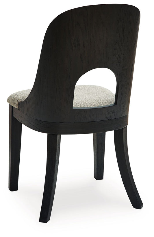 Rowanbeck - Gray / Black - Dining Upholstered Side Chair (Set of 2) - Hornell Furniture Outlet