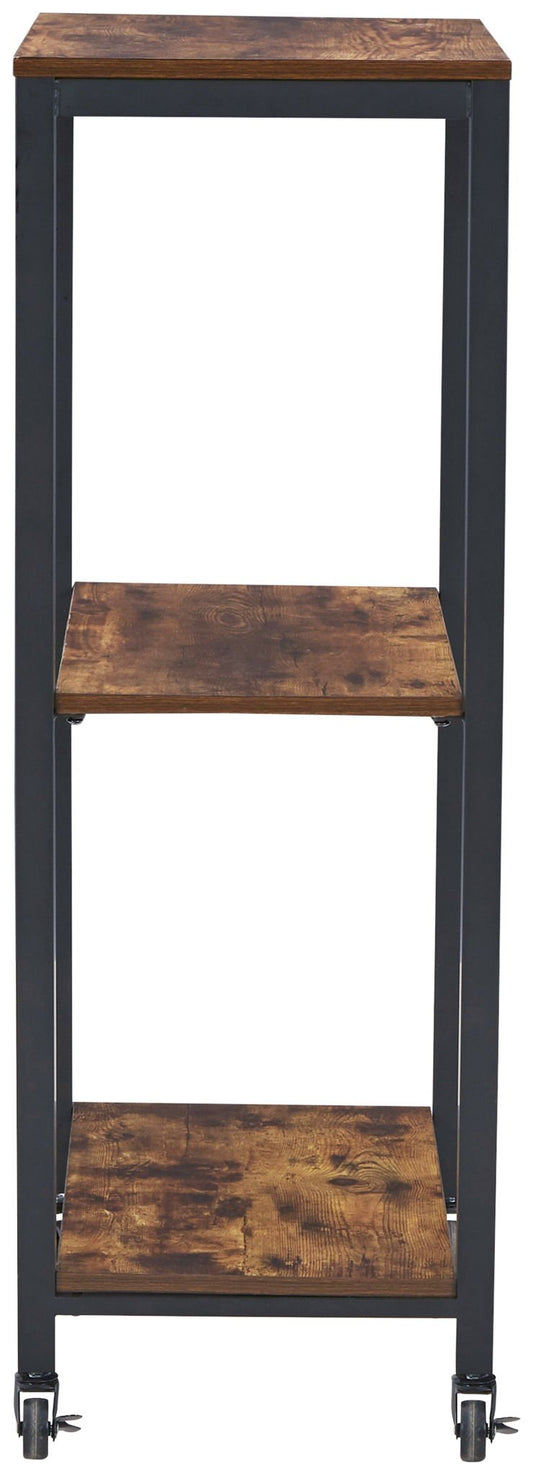 Bevinfield - Brown / Black - Bar Cart - Hornell Furniture Outlet
