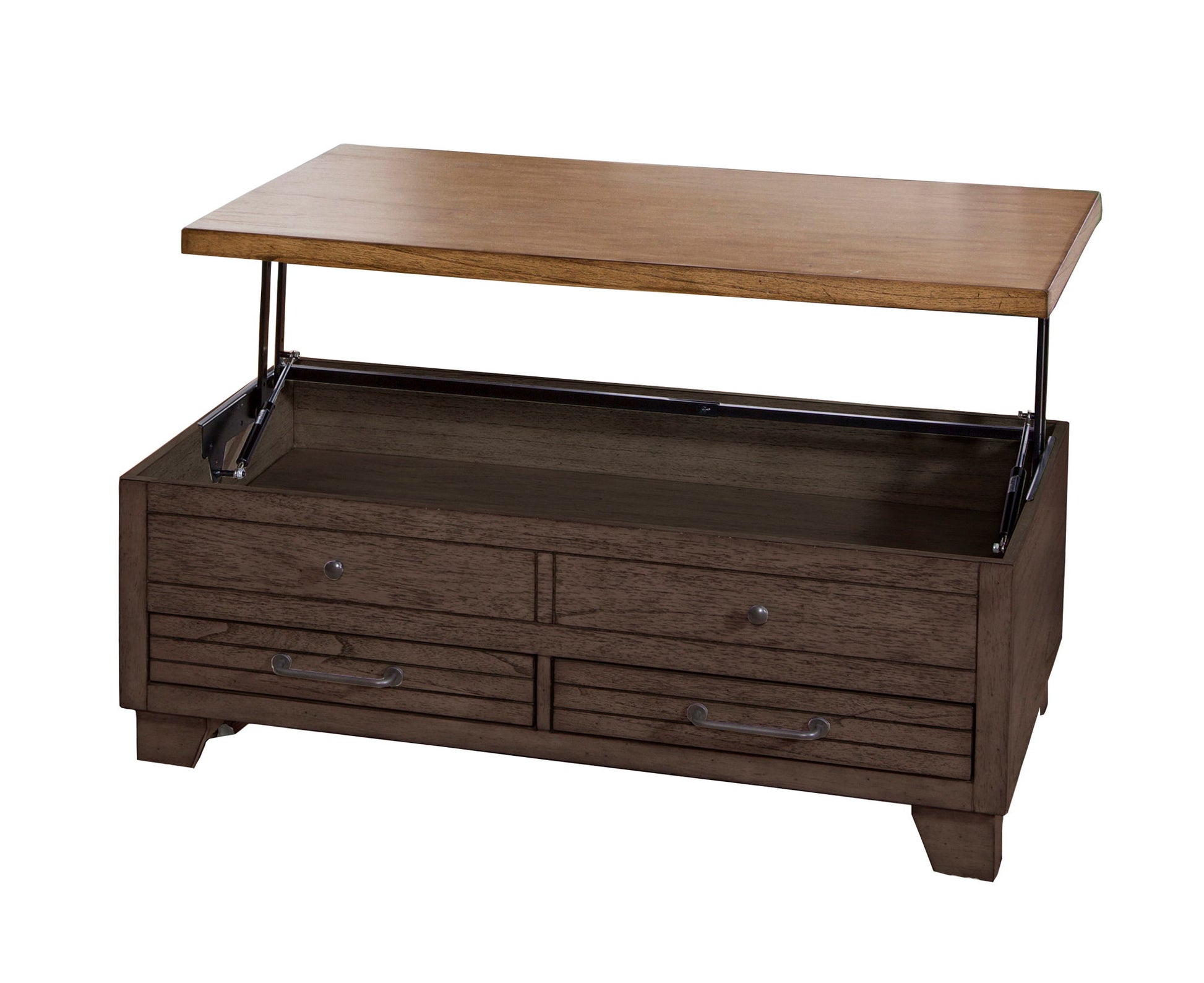 Bear Creek - Lift Top Table - Brown - Hornell Furniture Outlet