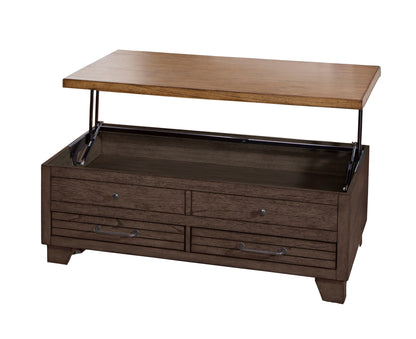 Bear Creek - Lift Top Table - Brown - Hornell Furniture Outlet