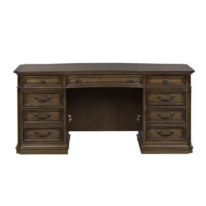 Amelia - 5 Piece Home Office Jr Executive Set - Dark Brown - Hornell Furniture Outlet