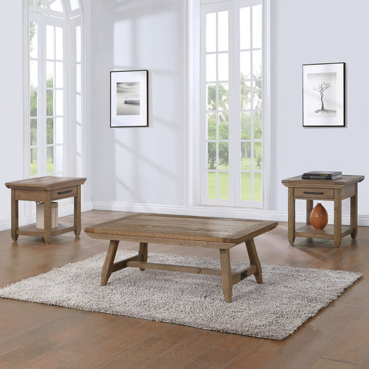 Riverdale - 3 Piece Table Set - Brown - Hornell Furniture Outlet