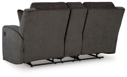 Kanlow - Dbl Reclining Loveseat With Console - Hornell Furniture Outlet