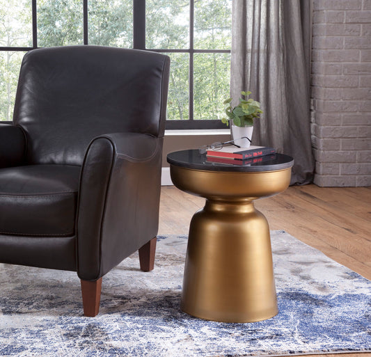 Jovana - Round End Table - Black - Hornell Furniture Outlet